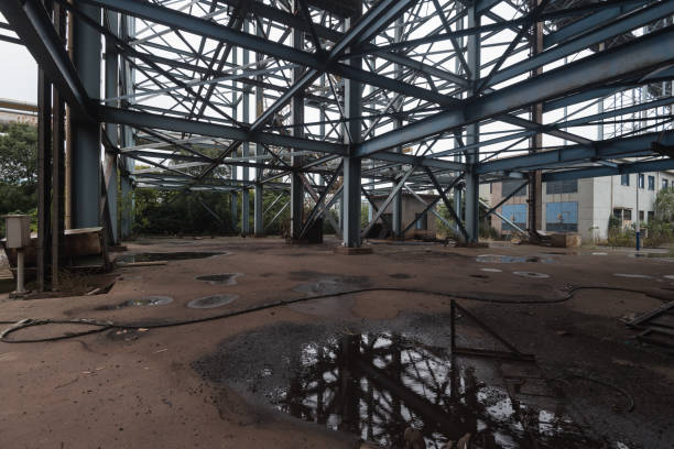 istock Steel framework at an abandoned factory 1143232998