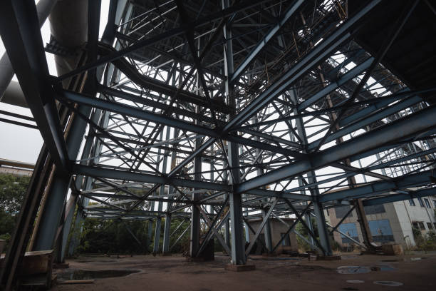 istock Steel framework at an abandoned factory 1143232999