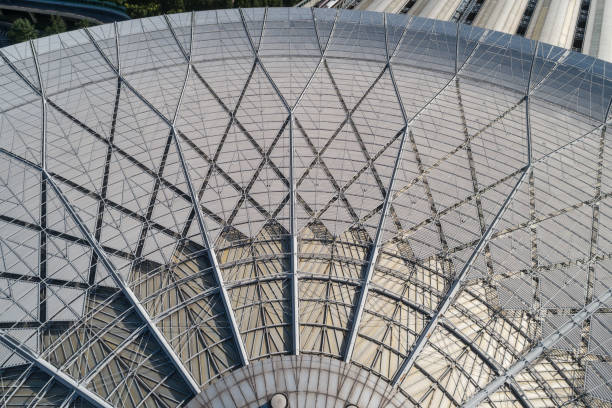 istock Roofing of railway station steel frame structure 1143233057