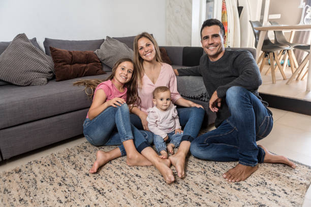 istock Happy family at home 1143233230