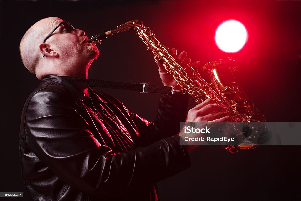 Sax-Spieler - Lizenzfrei Big Band Stock-Foto