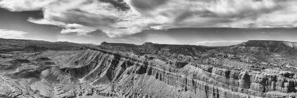 istock Road across the canyon, panoramic aerial view at sunset 1143239773