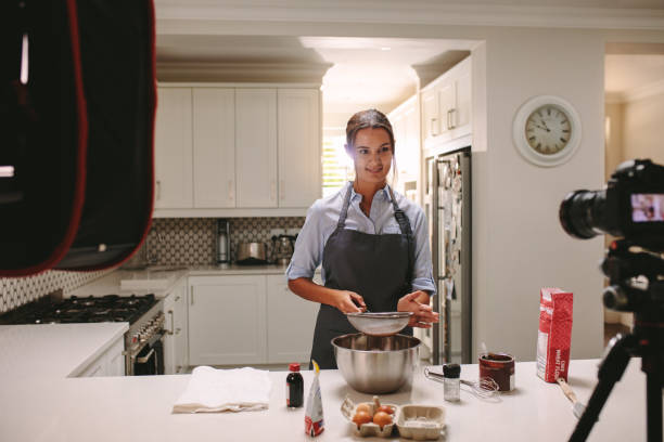 istock Blogger recording content for videoblog 1143241533