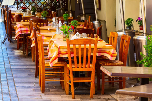 istock Nafplio, Greece tables in tavern 1143241575