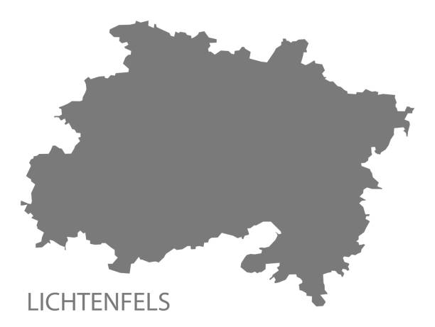 Lichtenfels grey county map of Bavaria Germany Lichtenfels grey county map of Bavaria Germany lichtenfels stock illustrations