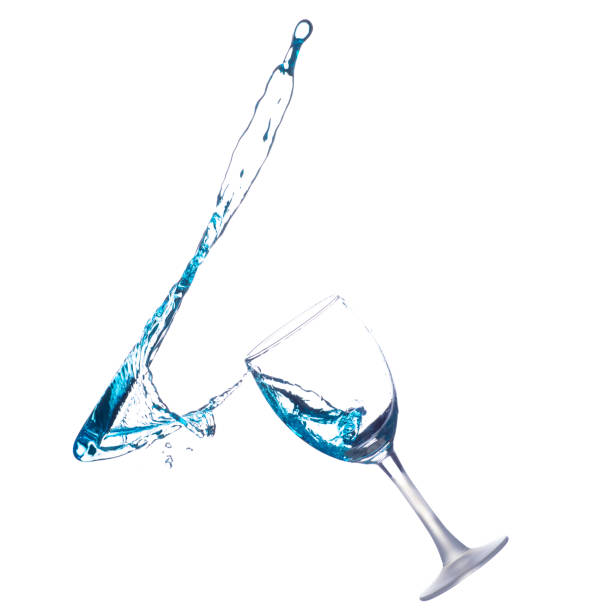 Celebrate with a wine glass splash stock photo
