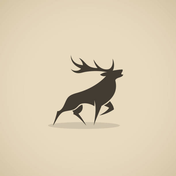 bildbanksillustrationer, clip art samt tecknat material och ikoner med deer ikon-vektor illustration - moose