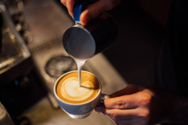 istock Barista make coffee cup latte art 1143245938