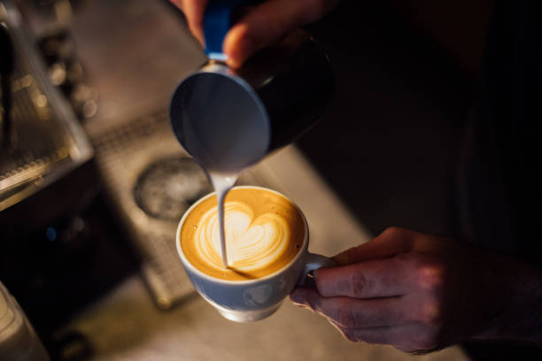 istock Barista make coffee cup latte art 1143246122