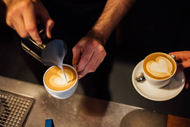 istock Barista make coffee cup latte art 1143246526