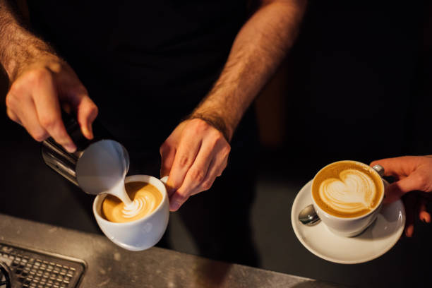 istock Barista make coffee cup latte art 1143246564