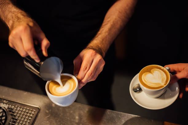 istock Barista make coffee cup latte art 1143246566