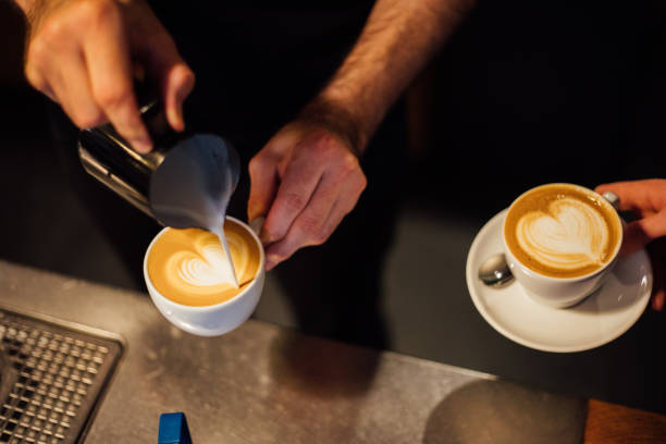 istock Barista make coffee cup latte art 1143246730