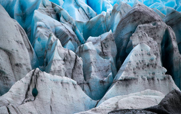 nature abstract of of creep glacier in Vatnajokull, Iceland.