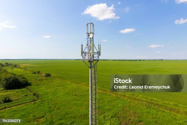 Cellular Tower Equipment For Relaying Cellular And Mobile Signal Stock Photo - Download Image Now