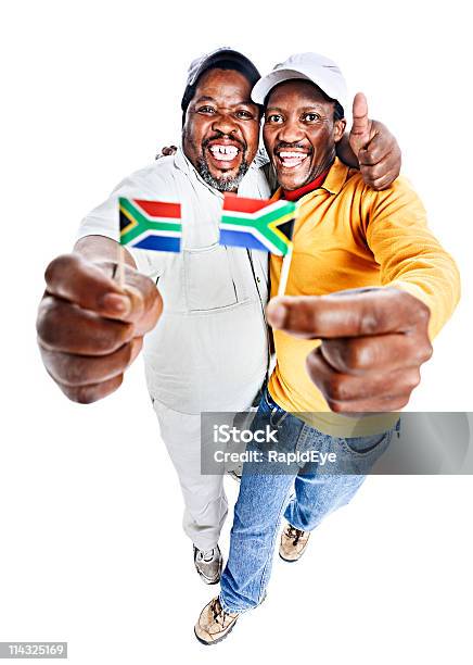 Foto de Patrióticas Sulafricanos e mais fotos de stock de República da África do Sul - República da África do Sul, Fã, Cultura Sul-Africana