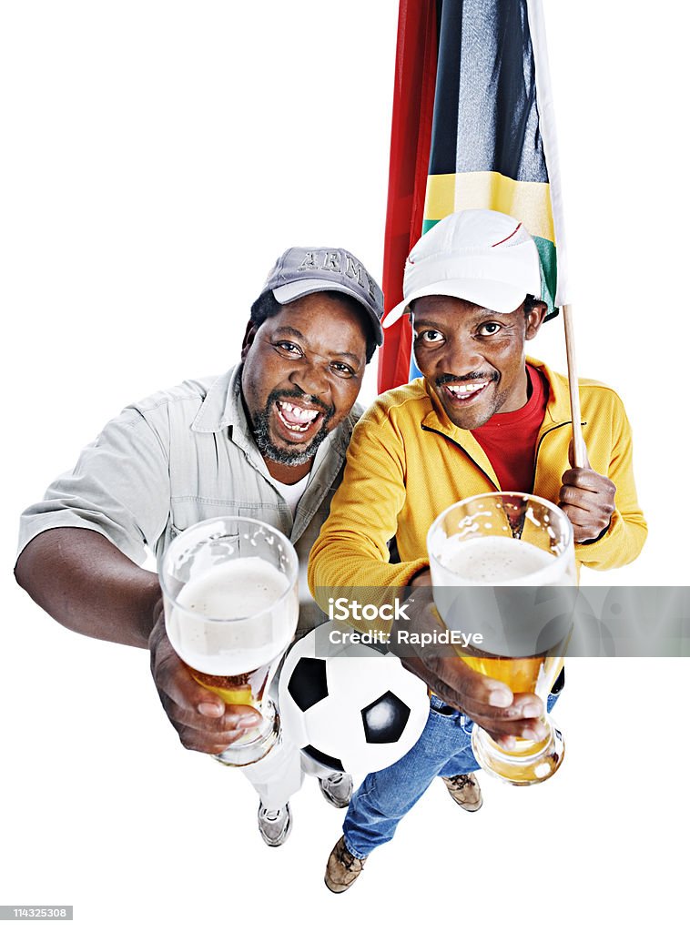 Los fanáticos del fútbol sudafricana - Foto de stock de 2010 libre de derechos