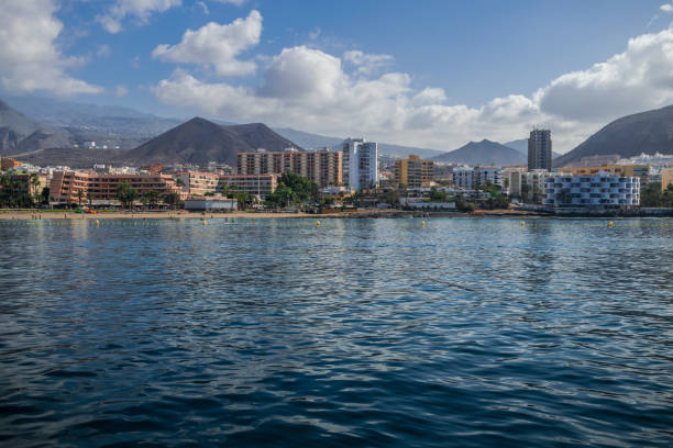 istock Los Cristianos beach and cityscape 1143258429