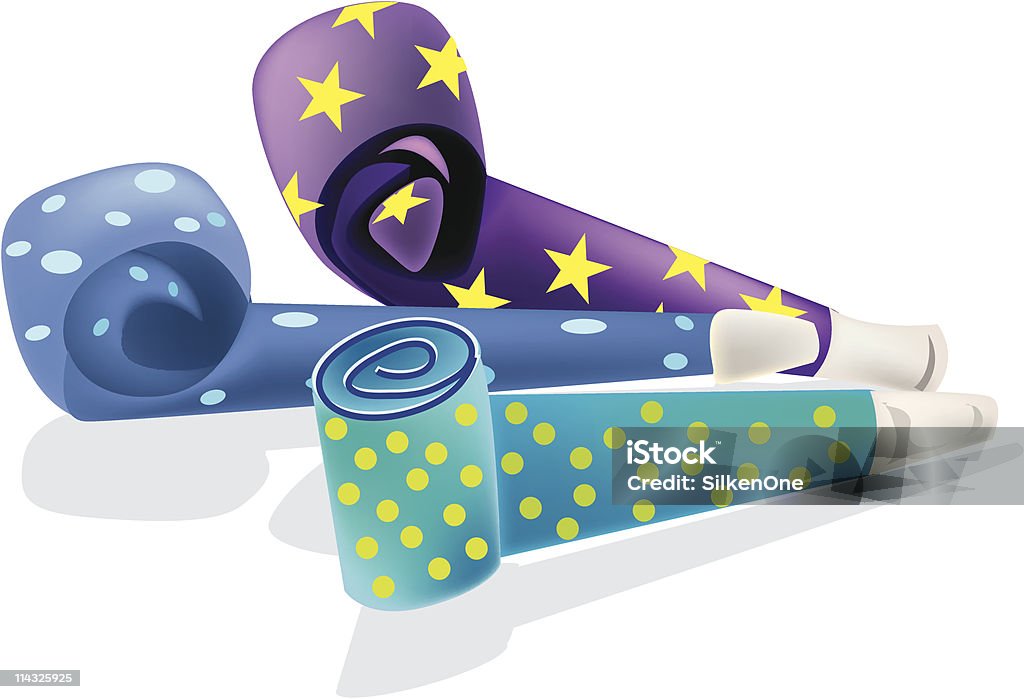 Noisemakers  Blue stock vector