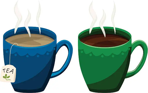 Vector illustration of Coffee and Tea Too