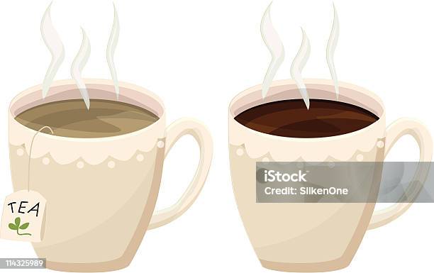 Coffee Or Tea Cups Stock Illustration - Download Image Now - Tea Cup, Coffee - Drink, Tea - Hot Drink