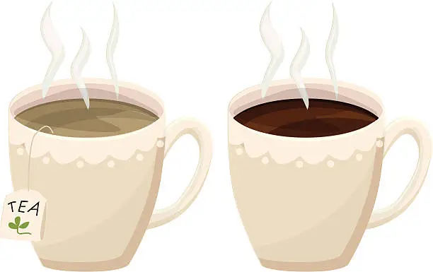 Vector illustration of Coffee or Tea Cups
