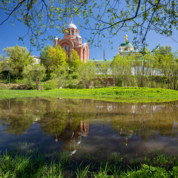 istock Old Pokrovsky Intercession Khotkov convent, Russia 1143259908