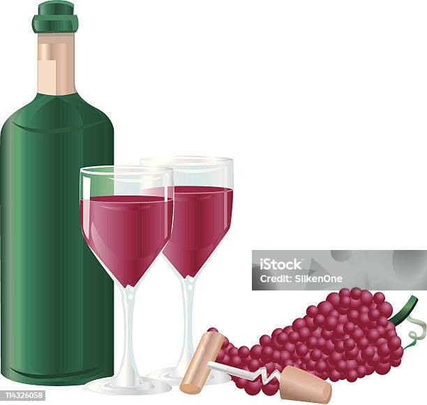 Wina I Winogron - Stockowe grafiki wektorowe i więcej obrazów Clip Art - Clip Art, Wino, Alkohol - napój