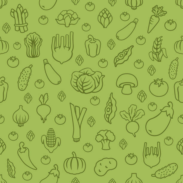 illustrazioni stock, clip art, cartoni animati e icone di tendenza di ortaggi freschi. sfondo sfondo sfondo - carrot seamless food vegetable