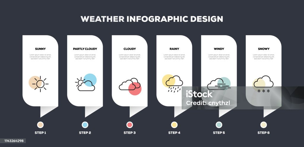 Infographic Weather Layout Weather Related Line Infographic Design Stock Illustration - Download ...