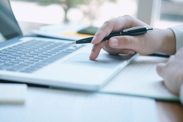 istock Business documents advertising design planning on office table . 1143264556
