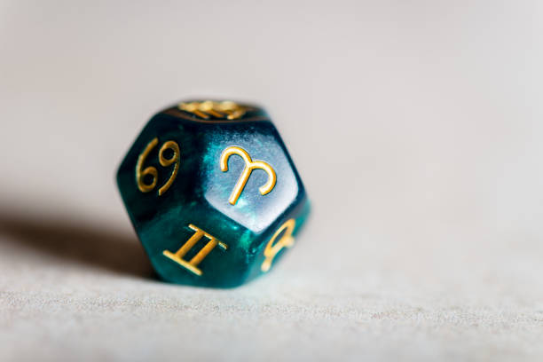 istock Astrology Dice with zodiac symbol of Aries 1143267731