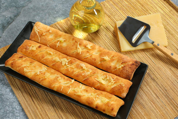 istock delicious baked bread with mozzarella 1143270301