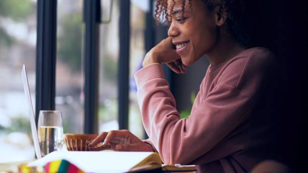 istock young African woman using laptop indoor 1143272552