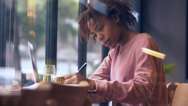 istock young African woman using laptop indoor 1143273113