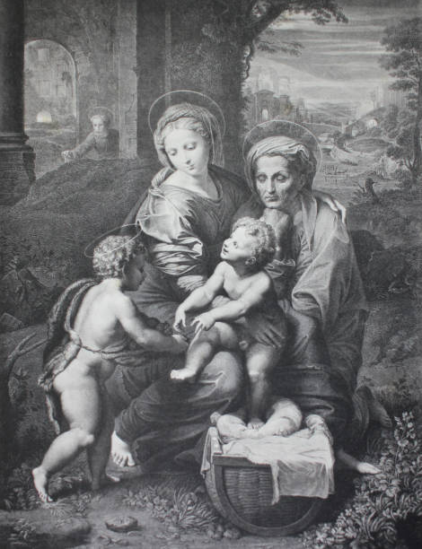 istock Holy family, called the pearl by Raphael Sanzio in a vintage book 1143274898