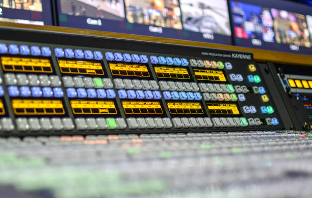 istock Inside an Outside Broadcast Truck 1143276763