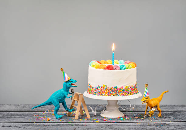 festa de aniversário do dinossauro - birthday wishes - fotografias e filmes do acervo