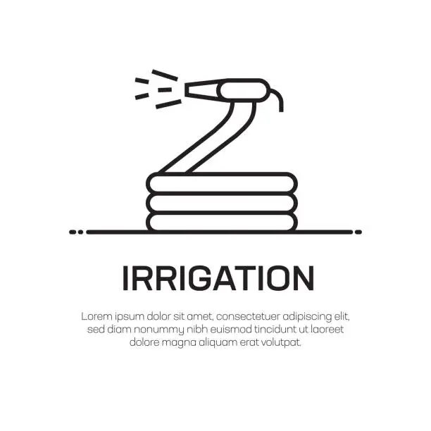 Vector illustration of Irrigation Vector Line Icon - Simple Thin Line Icon, Premium Quality Design Element