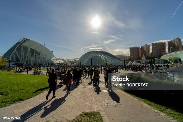Spain Valencia Marathon December 2 2018 The City Of Arts And Sciences Stock Photo - Download Image Now