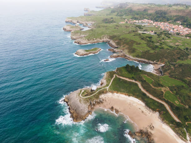 istock Coastside in Asturias, Spain, as seen from above 1143283350
