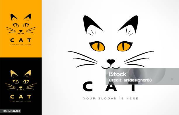 Ilustración de Vector De Hocico De Gato Ilustración Animal y más Vectores Libres de Derechos de Gato doméstico - Gato doméstico, Ojo, Logotipo