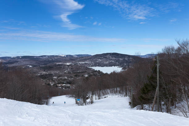 istock Winter ski slope and blue sky 1143284962