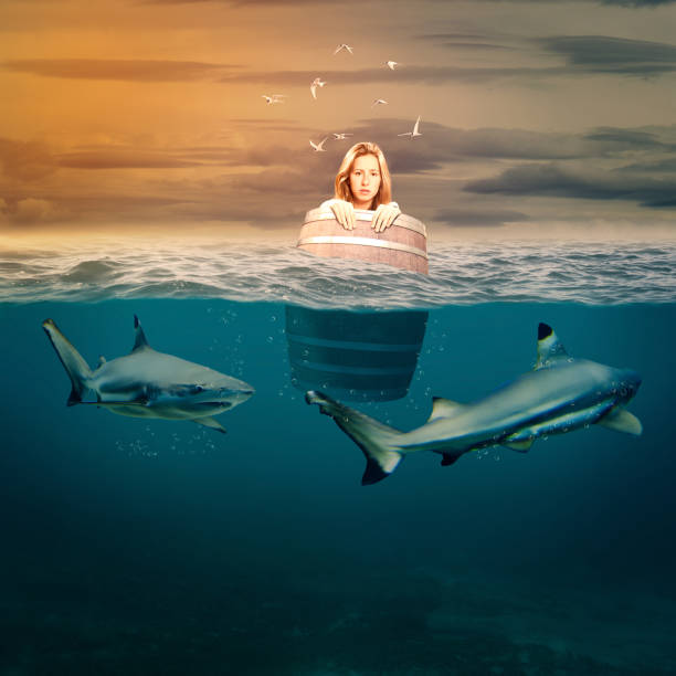 istock woman floating in a barrel 1143285052