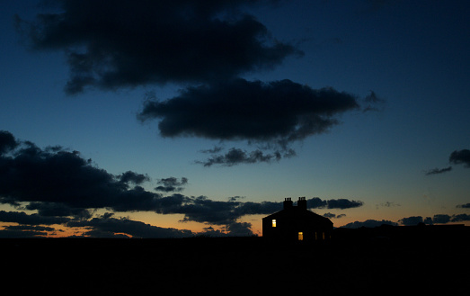 Welcoming sight as you come home at night to a house in the country