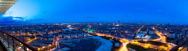 panoramic view of konya city stock photo