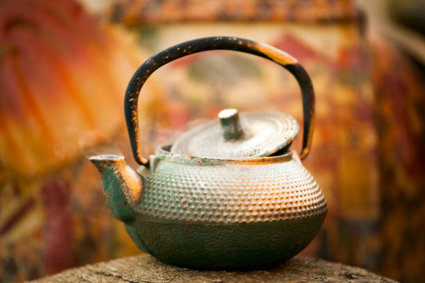istock Old hot teapot nobody spring garden 1143292760
