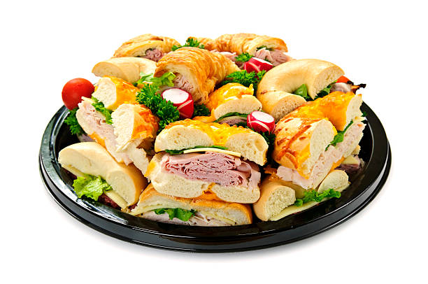 sándwich de bandeja - sandwich food lunch chicken fotografías e imágenes de stock