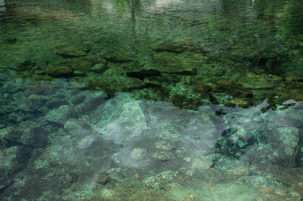 istock Crystal clear water in small pond with stones on the bottom 1143294017