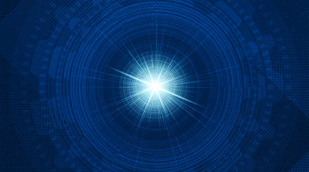 istock Modern Eye Digital Futuristic on Dark blue Circuit Network Technology Background,Future and AI Concept design,Vector illustration. 1143294226